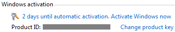 2 days until automatic activation 2 days until automatic activation